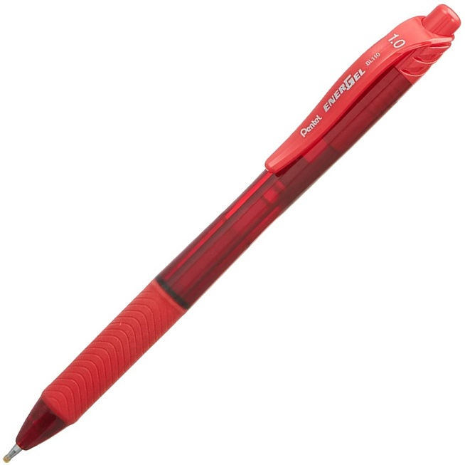 PENTEL LİKİT ROLLER ENERGEL MEKANİZMALI 1.0 MM BL-110-B KIRMIZI- 