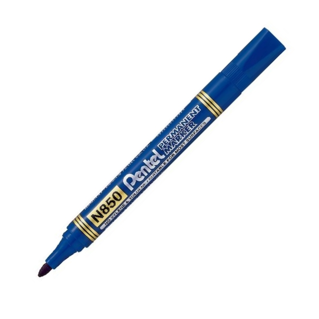 PENTEL PERMANENT MARKÖR N850-C YUVARLAK UÇ MAVİ- 