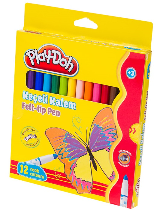 PLAY-DOH KEÇELİ KALEM 12 RENK 5MM KE-007- 