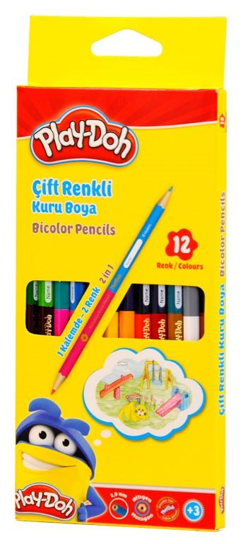 PLAY-DOH KURUBOYA BİCOLOR 12 Lİ-24 RENK PLAY-KU011- 