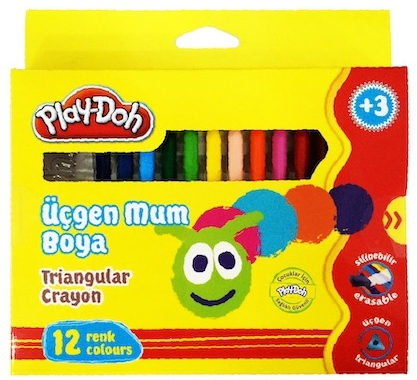 PLAY-DOH MUM BOYA ÜÇGEN 12 RENK PLAY-CR008- 