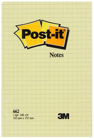 POST-IT YAPIŞKANLI NOT KAĞIDI 102X152 KARELİ 100YP 662- 