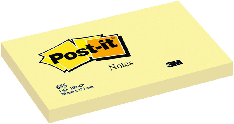 POST-IT YAPIŞKANLI NOT KAĞIDI SARI 76X127MM 655- 