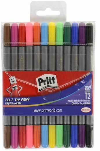 PRITT KEÇELİ KALEM ÇİFT UÇLU 12 Lİ 1687977- 