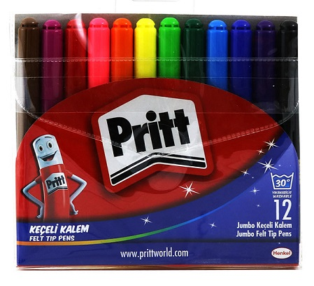 PRITT KEÇELİ KALEM JUMBO 12 RENK 1687975- 