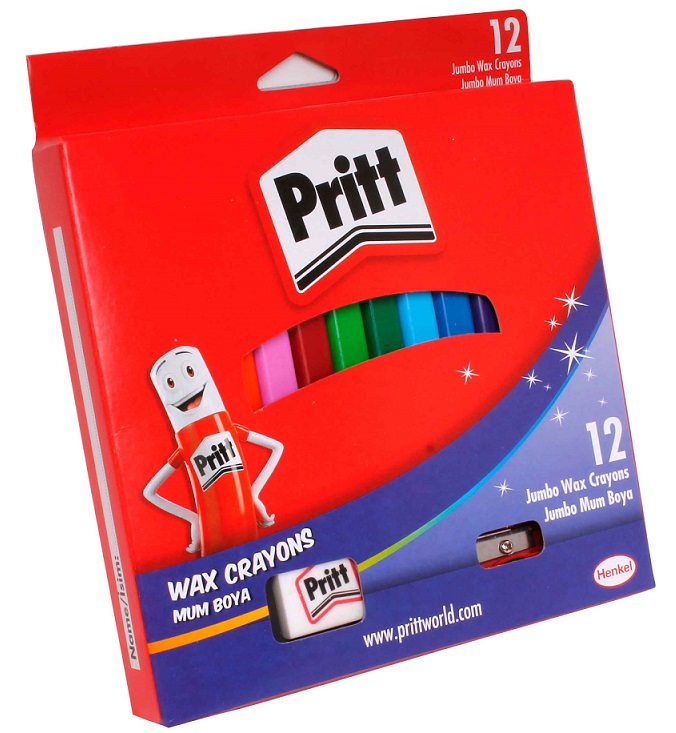 PRITT PASTEL BOYA SİLİNEBİLİR JUMBO 12 RENK 1655739- 