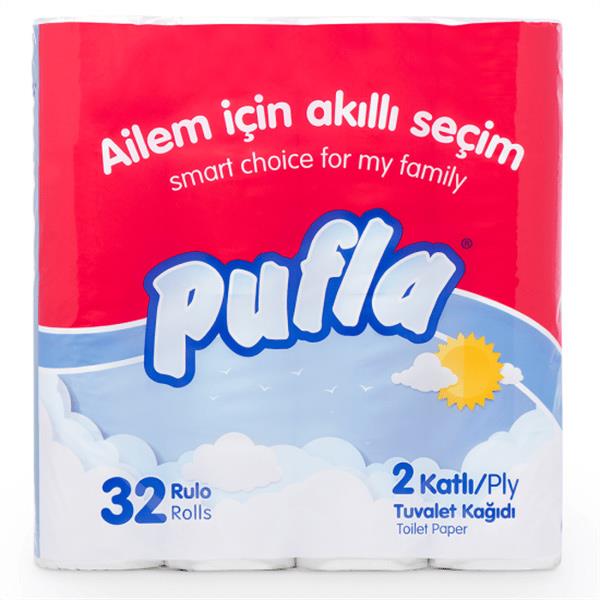 Senso Pufla Tuvalet Kağıdı (2 Katlı) (32 li Rulo) (1 Paket)