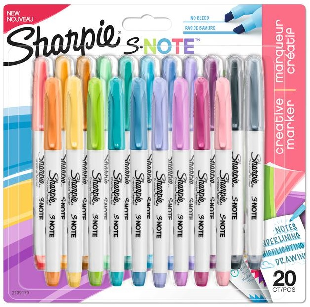 SHARPIE MARKÖR SNOTE SET KREATİF KESİK UÇ 20 Lİ KARIŞIK 2139179- 