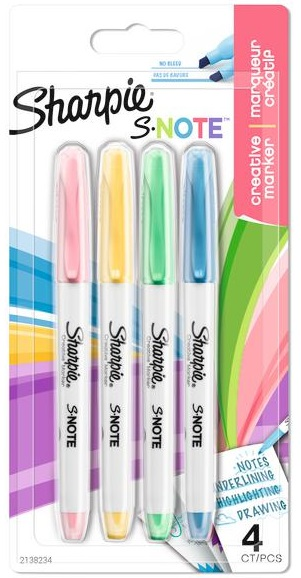 SHARPIE MARKÖR SNOTE SET KREATİF KESİK UÇ 4 LÜ KARIŞIK 2138234- 