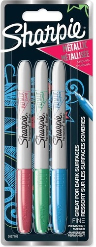 SHARPIE METALİK MARKÖR 3 LÜ KIRMIZI-YEŞİL-MAVİ BLS.2067103- 