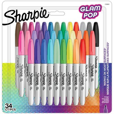 SHARPIE PERMANENT SET FINE 34 LÜ GLAM POP 2198891- 