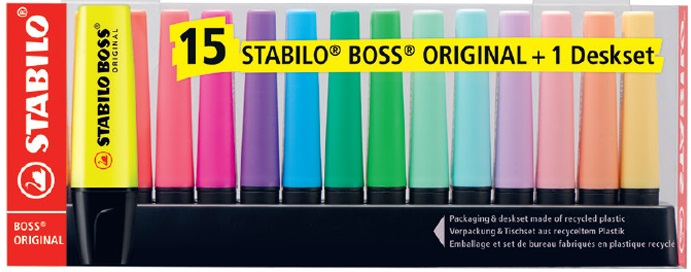 STABILO FOSFORLU KALEM BOSS SET 15 Lİ YENİ 7015-01-5- 