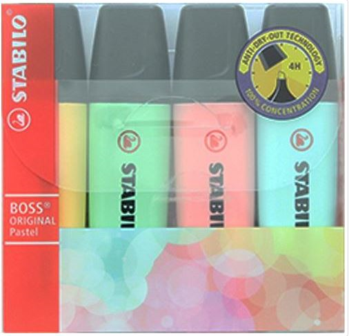 STABILO FOSFORLU KALEM BOSS SET 4 LÜ PASTEL 70/4-2 - 