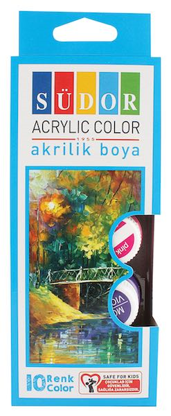 SÜDOR AKRİLİK BOYA SET 10X15 ML SD122- 