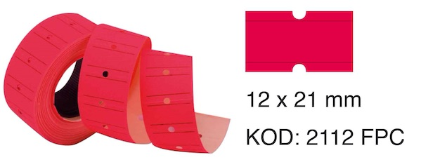 TANEX MOTEX ETİKET 12X21 FLORASAN PEMBE 800 LÜ- 