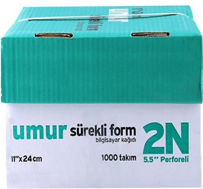 UMUR SÜREKLİ FORM 11x24CM RENKLİ 2/N 5.5 PERFORELİ 1000 Lİ 30000002- 