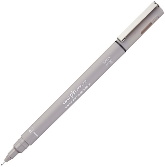 UNİ DRAWING PEN PIN01-200 0.1 AÇIK GRİ- 