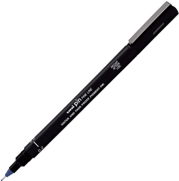 UNİ DRAWING PEN PIN02-200 0.2 MAVİ- 