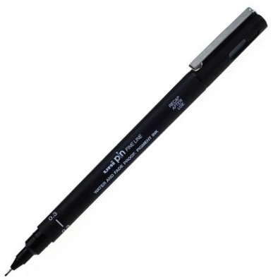 UNİ DRAWING PEN PIN03-200 0.3 SİYAH- 