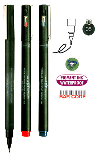 UNİ DRAWING PEN PIN05-200 0.5 MAVİ- 