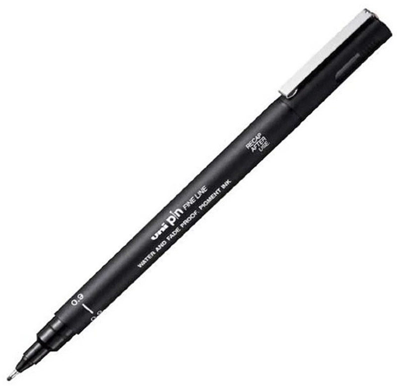 UNİ DRAWING PEN PIN09-200 0.9 SİYAH- 