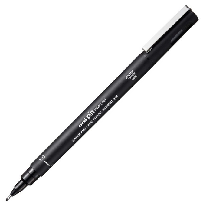 UNİ DRAWING PEN PIN10-200 1.0 SİYAH- 