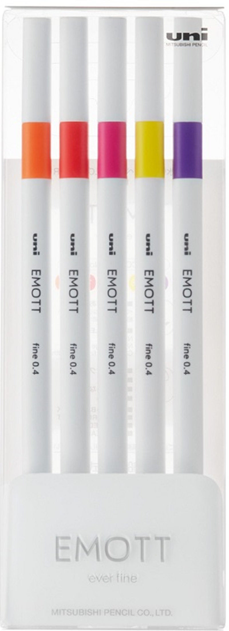 UNİ FINELINER KALEM EMOTT SET PEM-SY/5C.02 0.4 SICAK RENKLER 5 Lİ - 