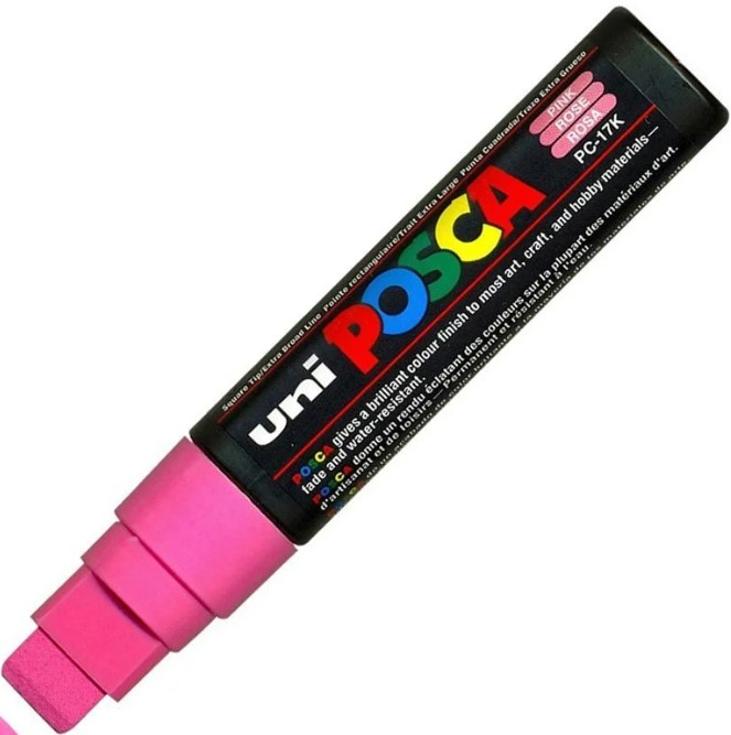 UNİ POSTER MARKÖRÜ POSCA PC-17K 15.0 PEMBE- 