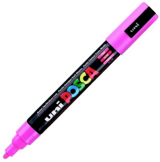 UNİ POSTER MARKÖRÜ POSCA PC-5M 1.8-2.5 PEMBE- 