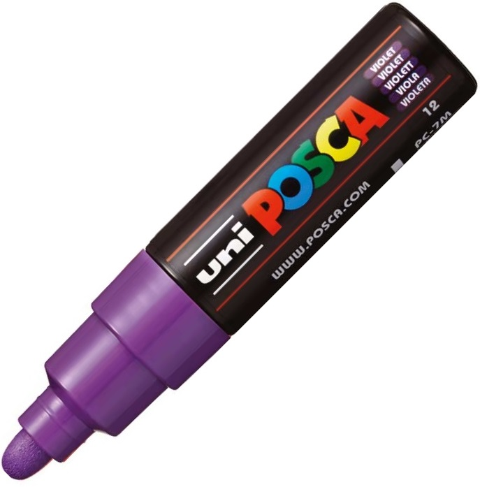 UNİ POSTER MARKÖRÜ POSCA PC-7M 4.5-5.5 MOR - 