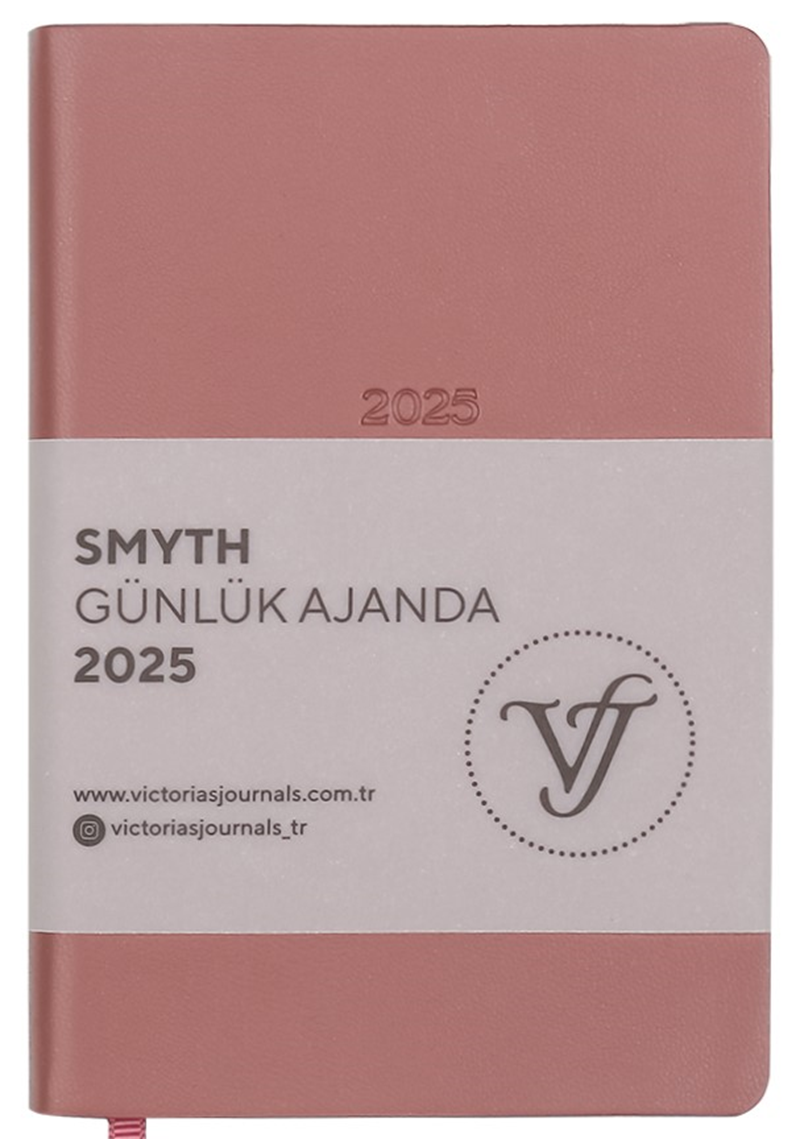 VJ AJANDA 2025 GÜNLÜK 9x14 SMYTH IVORY GÜMÜŞ YALDIZ DESEN 80 GR NÜD RENGİ 416 SF. 124-1495 - 