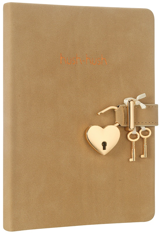 VJ DEFTER HUSH HUSH KİLİTLİ 13x18 Cm. 160 YP. ÇİZGİLİ BEJ 1335- 