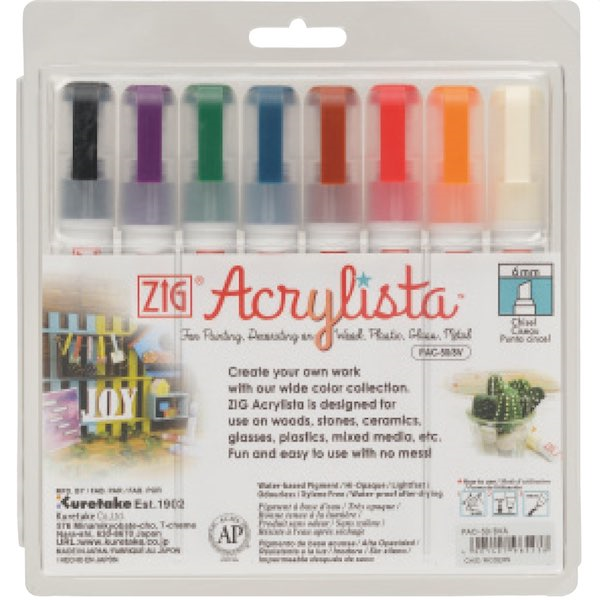 ZIG ACRYLISTA MARKÖR KESİK UÇ PAC-50/8VA 8 Lİ CHIC/MODERN- 