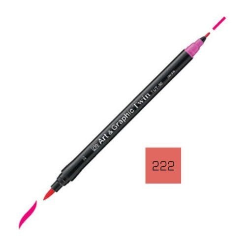 ZIG ART&GRAPHIC TWIN TUT-80 022 DARK PINK- 