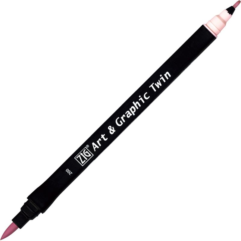 ZIG ART&GRAPHIC TWIN TUT-80 200 SUGARED ALM. PINK- 