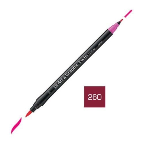 ZIG ART&GRAPHIC TWIN TUT-80 260 DEEP RED- 