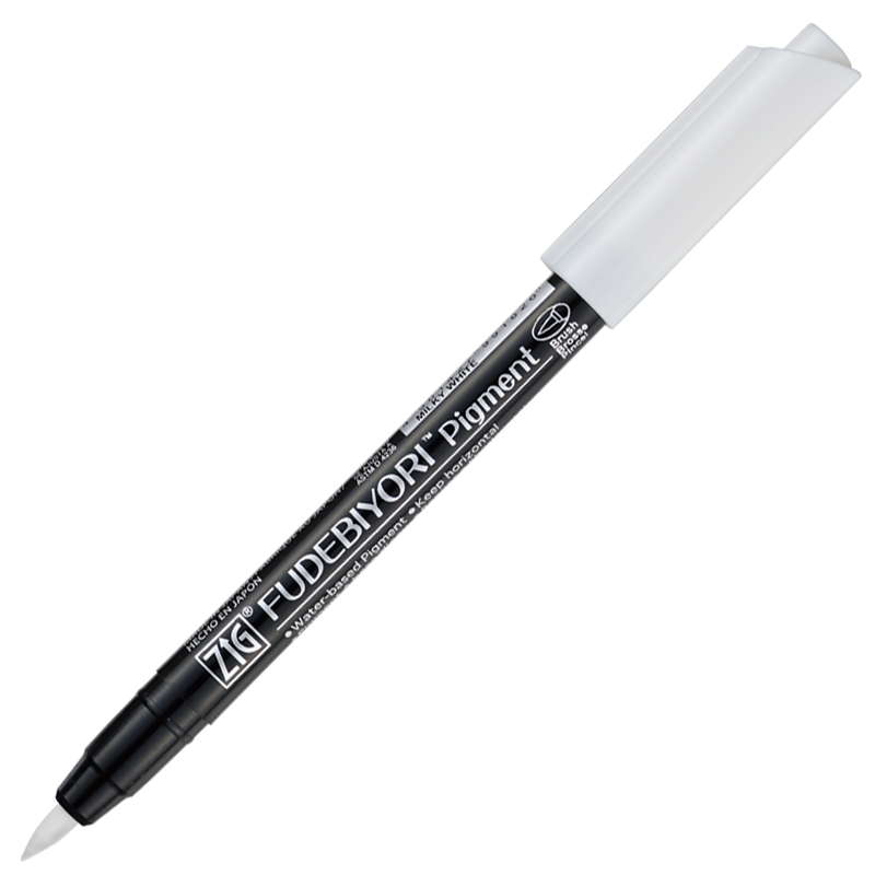 ZIG FUDEBIYORI BRUSH CBK-55P PIGMENT WHITE- 