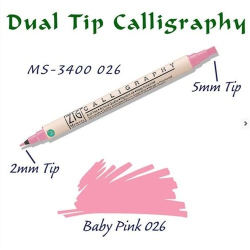 ZIG KALİGRAFİ KALEMİ MS-3400 026 BABY PINK- 