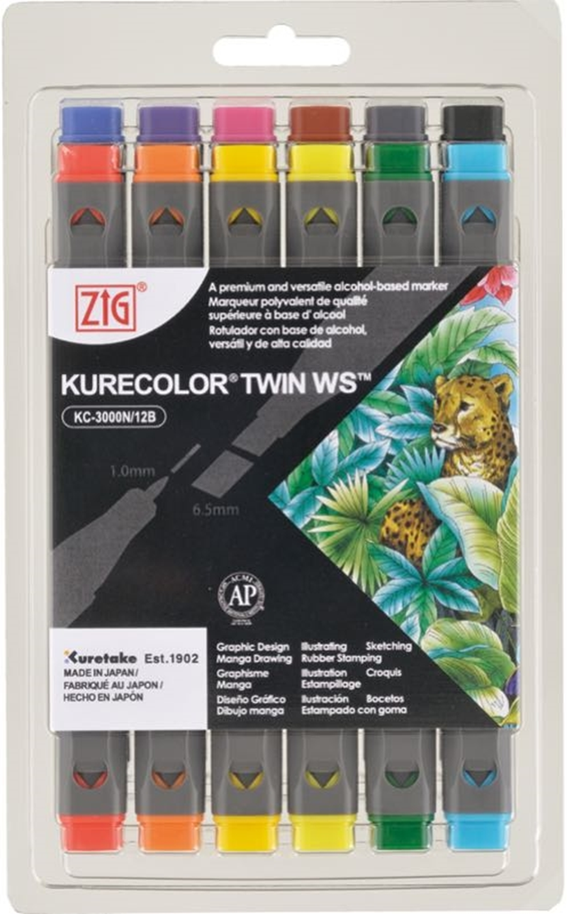 ZIG KURECOLOR TWIN S KC-3000/12B1 12 Lİ BASIC COLORS- 