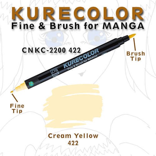 ZIG MANGAKA FINE&BRUSH CNKC-2200 421 (422) CREAM YELLOW- 