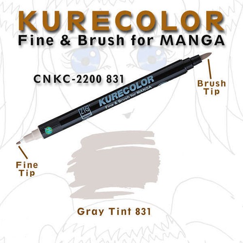 ZIG MANGAKA FINE&BRUSH CNKC-2200 835 (831) GRAY TINT- 